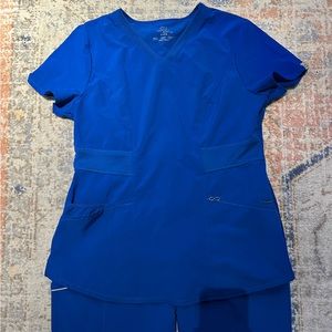 Royal blue scrub set